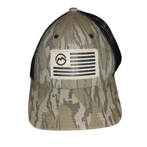 Magellan Outdoors Hat Cap Snapback Camouflage Mesh Trucker Hunting Flag One Size
